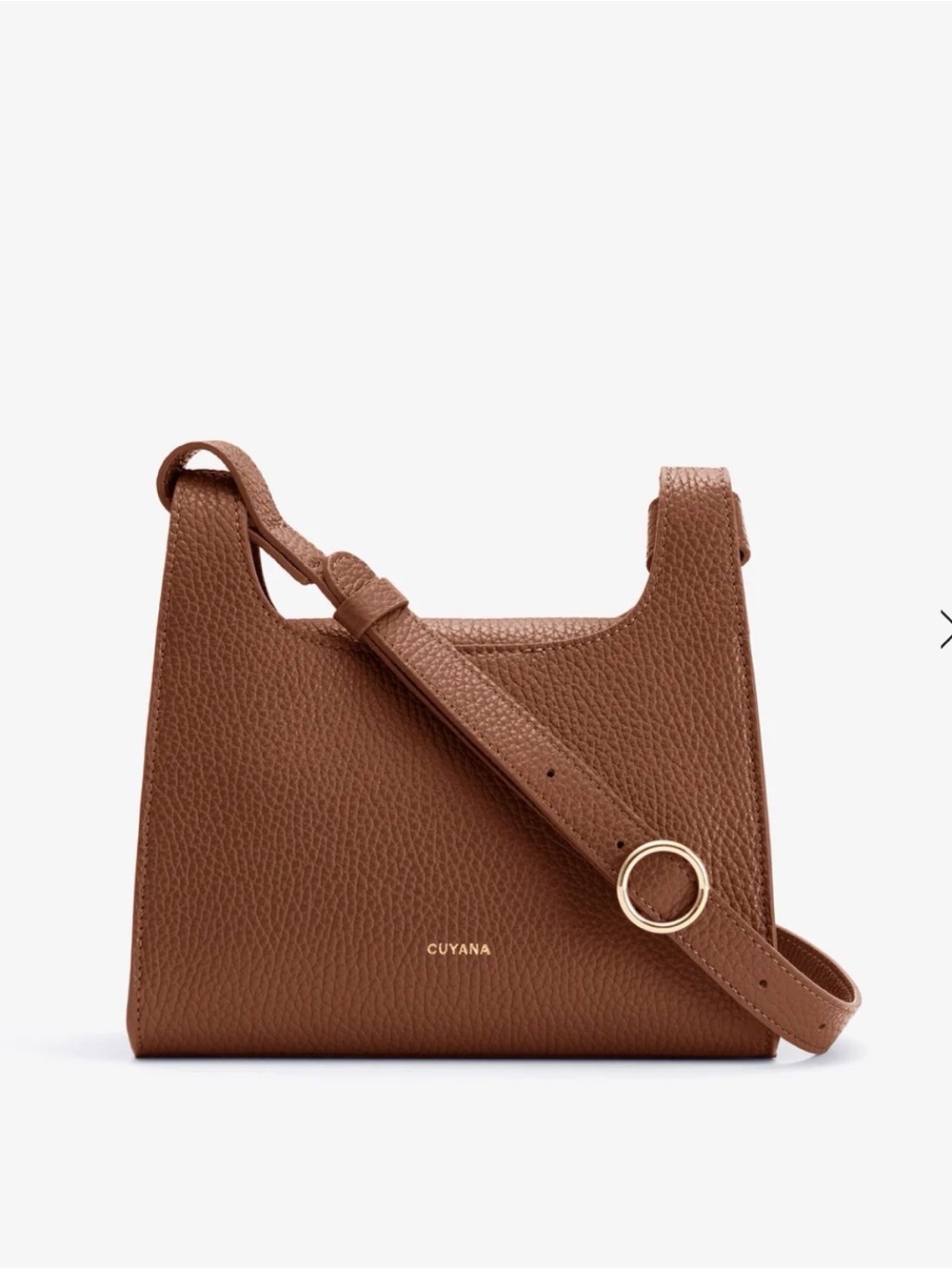 Cuyana mini double loop bag brown